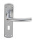 Smith & Locke Dos Chrome effect Zinc alloy Lock Door handle (L)109mm