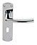 Smith & Locke Dos Polished Chrome effect Zinc alloy Lock Door handle (L)109mm