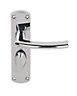 Smith & Locke Dos Polished Chrome effect Zinc alloy WC Door handle (L)109mm