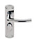 Smith & Locke Dos Polished Chrome effect Zinc alloy WC Door handle (L)109mm
