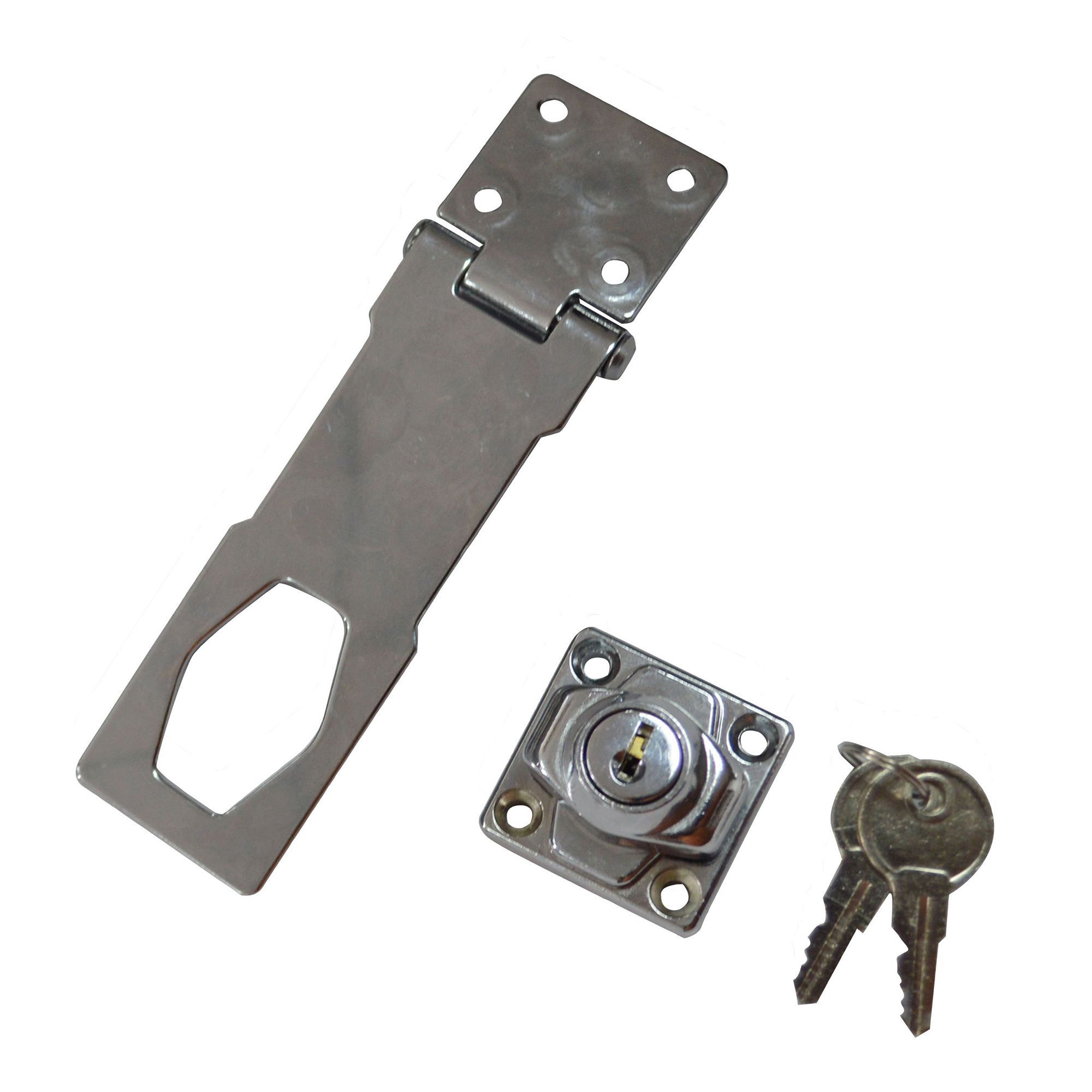 Smith & Locke Galvanised Steel Hasp & staple, (L)115mm (W)45mm