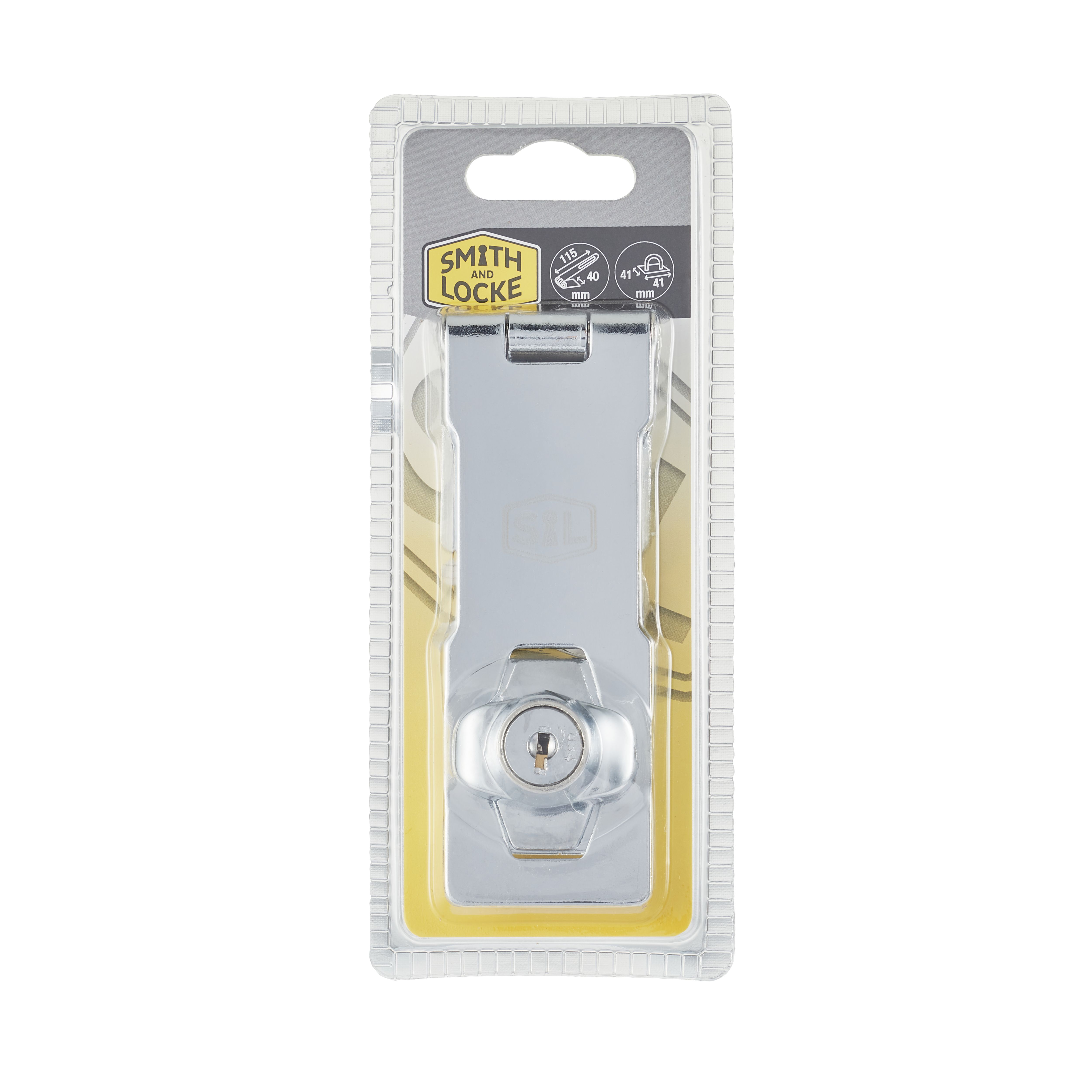 Smith & Locke Galvanised Steel Hasp & staple, (L)115mm (W)45mm