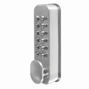 Smith & Locke Grey Zinc alloy 4-6 digit Push-button lock