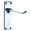 Smith & Locke Long Victorian Polished Chrome effect Zinc alloy Scroll Lock Door handle (L)97mm