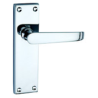 Smith & Locke Long Victorian Polished Chrome effect Zinc alloy Straight Latch Door handle (L)100mm