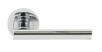 Smith & Locke Lor Polished Chrome effect Zinc alloy Lever Door handle (L)129mm