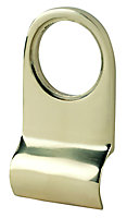 Smith & Locke Polished Brass effect Brass Cylinder Pull latch, (L)77mm