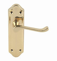 Smith & Locke Sherborne Brass effect Zinc alloy Latch Door handle (L)97mm