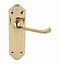 Smith & Locke Sherborne Brass effect Zinc alloy Latch Door handle (L)97mm