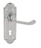 Smith & Locke Sherborne Chrome effect Zinc alloy Lock Door handle (L)97mm