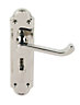 Smith & Locke Sherborne Polished Chrome effect Zinc alloy WC Door handle (L)97mm