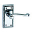Smith & Locke Short Georgian Polished Chrome effect Zinc alloy Scroll Latch Door handle (L)89mm