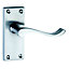 Smith & Locke Short Victorian Chrome effect Zinc alloy Scroll Latch Door handle (L)97mm