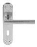 Smith & Locke T-Bar Chrome effect Zinc alloy Lock Door handle (L)114mm