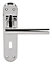 Smith & Locke T-Bar Polished Chrome effect Zinc alloy Lock Door handle (L)114mm