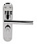 Smith & Locke T-Bar Polished Chrome effect Zinc alloy WC Door handle (L)114mm