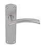 Smith & Locke Tres Chrome effect Zinc alloy Latch Door handle (L)113mm