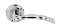 Smith & Locke Tres Polished Chrome effect Zinc alloy Lever Door handle (L)113mm