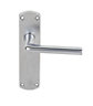 Smith & Locke Uno Chrome effect Zinc alloy Latch Door handle (L)109mm