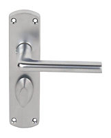 Smith & Locke Uno Chrome effect Zinc alloy WC Door handle (L)109mm