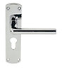 Smith & Locke Uno Polished Chrome effect Zinc alloy Euro Lock Door handle (L)109mm
