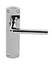 Smith & Locke Uno Polished Chrome effect Zinc alloy Latch Door handle (L)109mm