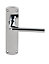 Smith & Locke Uno Polished Chrome effect Zinc alloy Latch Door handle (L)109mm