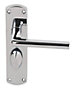 Smith & Locke Uno Polished Chrome effect Zinc alloy WC Door handle (L)109mm