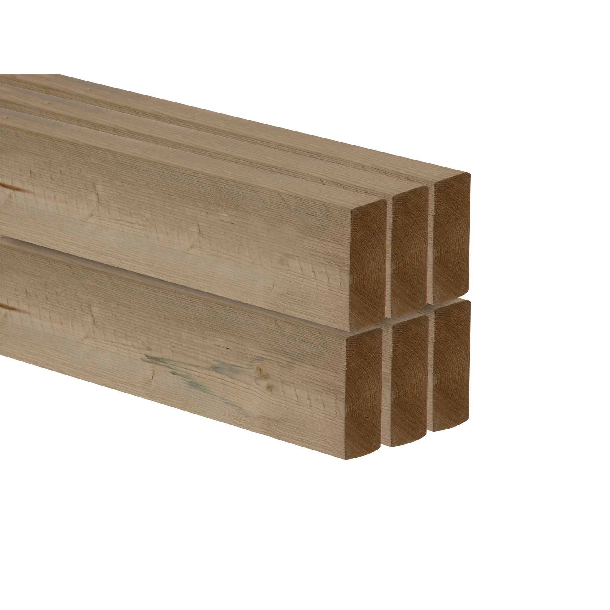 Smooth Planed Round edge Redwood CLS timber (L)2.4m (W)89mm (T)38mm, Pack of 6