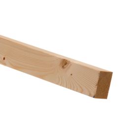 Smooth Planed Square edge Spruce Stick timber (L)1.8m (W)44mm (T)34mm 253274, Pack of 12