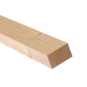Smooth Planed Square edge Spruce Stick timber (L)2.4m (W)70mm (T)34mm 253245, Pack of 6
