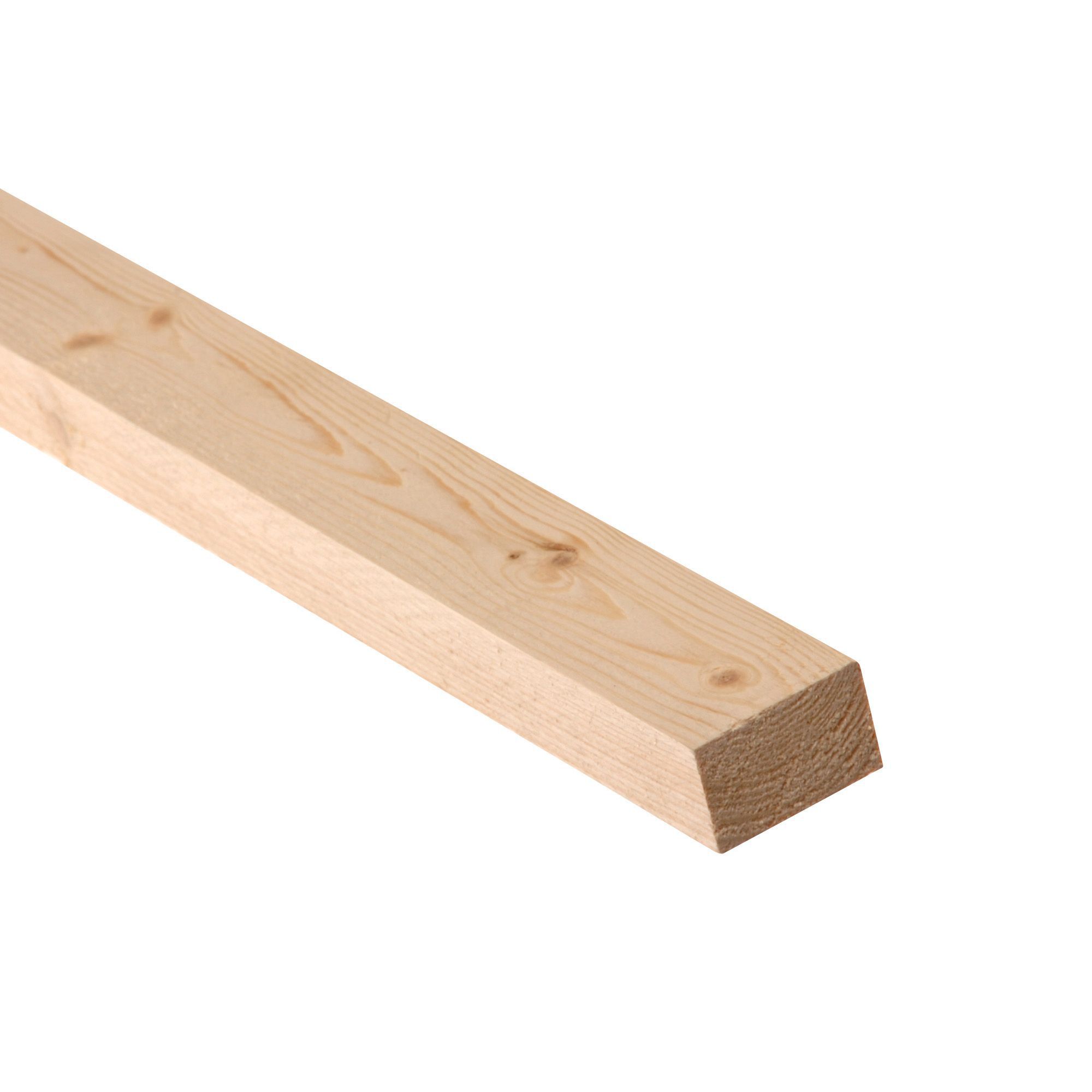 Smooth Planed Square edge Spruce Timber (L)1.8m (W)34mm (T)18mm 253255, Pack of 24