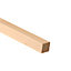 Smooth Planed Square edge Spruce Timber (L)2.4m (W)34mm (T)34mm 253243, Pack of 12