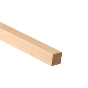 Smooth Planed Square edge Spruce Timber (L)2.4m (W)34mm (T)34mm 253243, Pack of 12