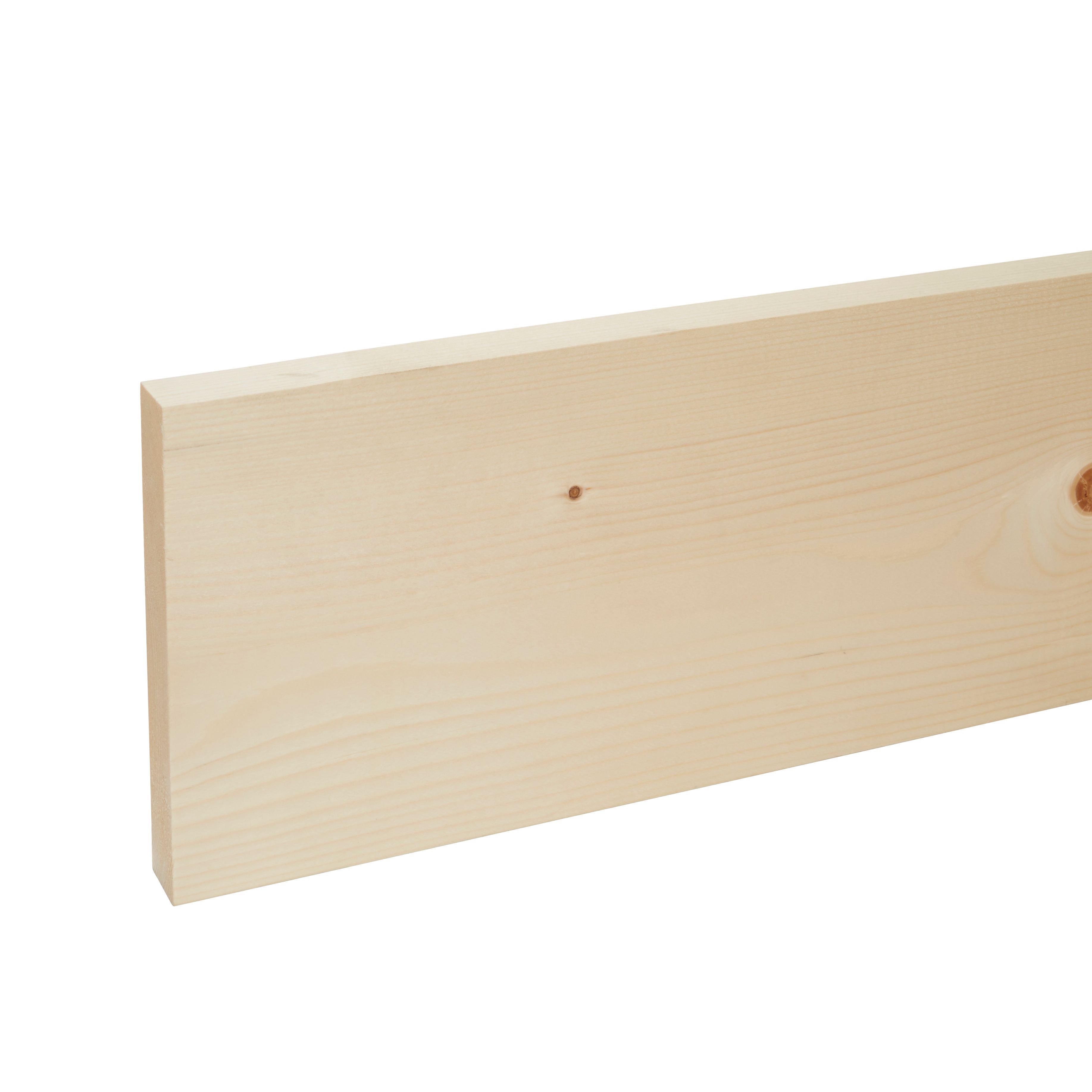 Smooth Planed Square edge Whitewood spruce Stick timber (L)2.4m (W)194mm (T)27mm S4SW17