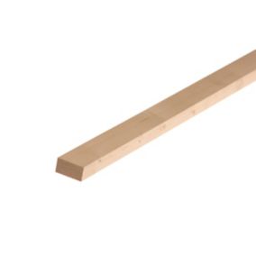 Smooth Planed Square edge Whitewood spruce Timber (L)1.8m (W)34mm (T)18mm