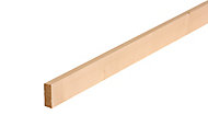 Smooth Planed Square edge Whitewood spruce Timber (L)2.4m (W)34mm (T)12mm, Pack of 8
