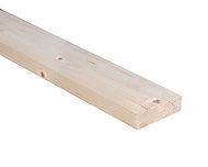 Smooth Planed Square edge Whitewood spruce Timber (L)2.4m (W)94mm (T)27mm, Pack of 4