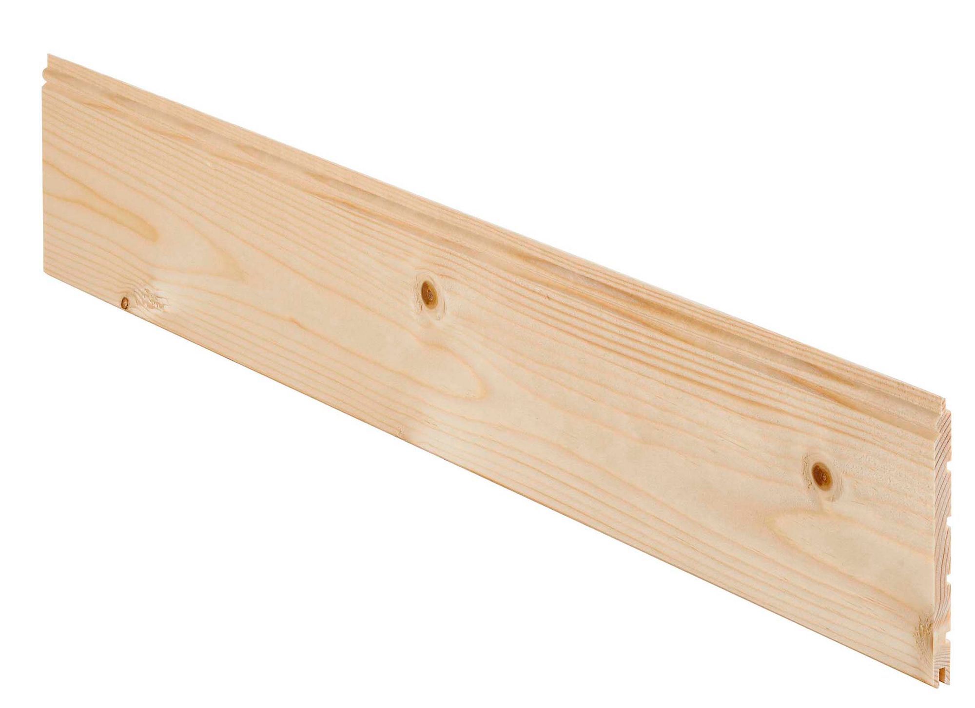 Smooth Spruce Tongue & groove Cladding (L)0.89m (W)95mm (T)7.5mm, Pack of 20