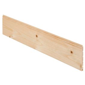 Smooth Spruce Tongue & groove Cladding (L)2.4m (W)95mm (T)7.5mm, Pack of 10