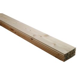 Smooth Spruce Tongue & groove Cladding (L)2.4m (W)95mm (T)7.5mm, Pack of 5