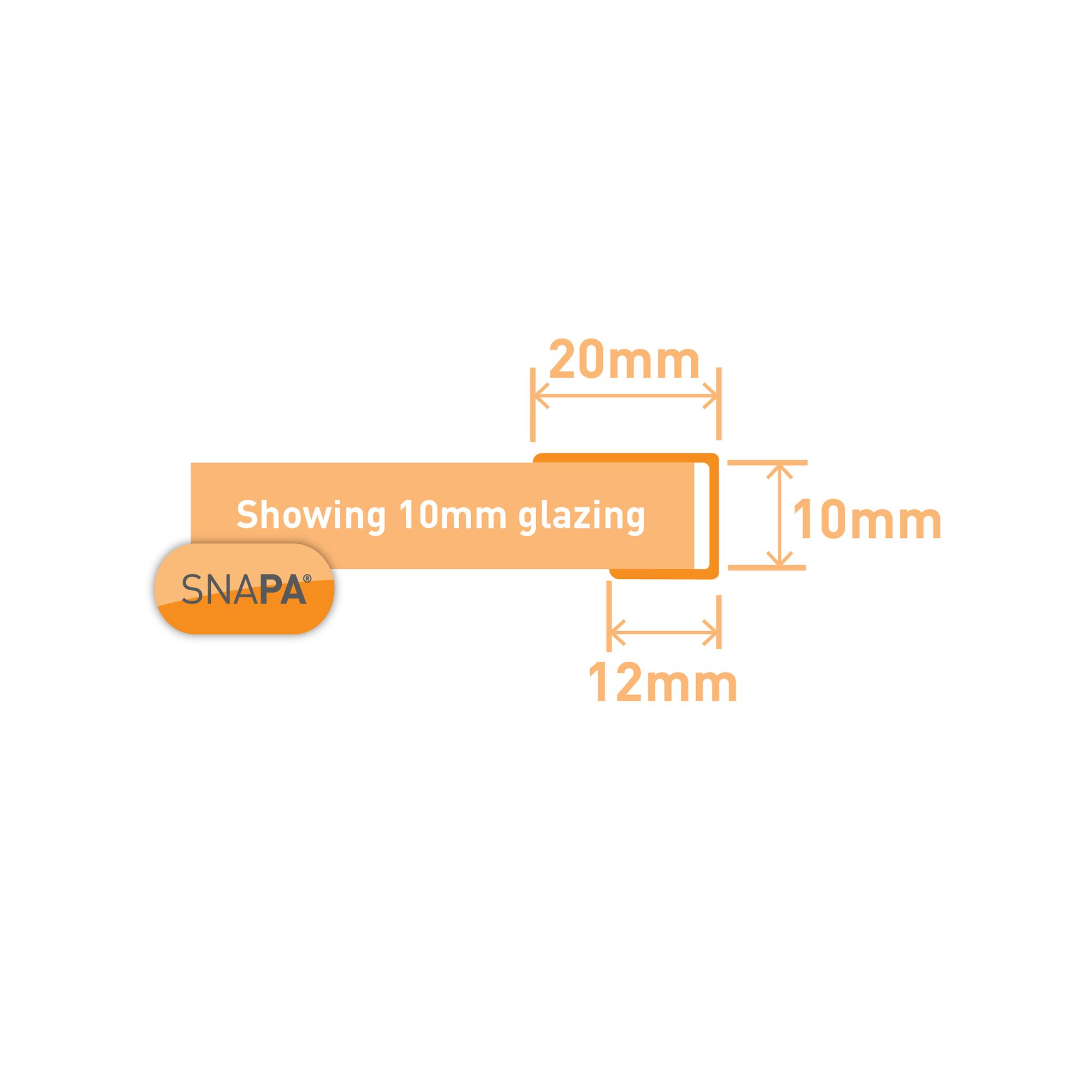 SNAPA Clear Capping strip (L)2000mm (W)15mm