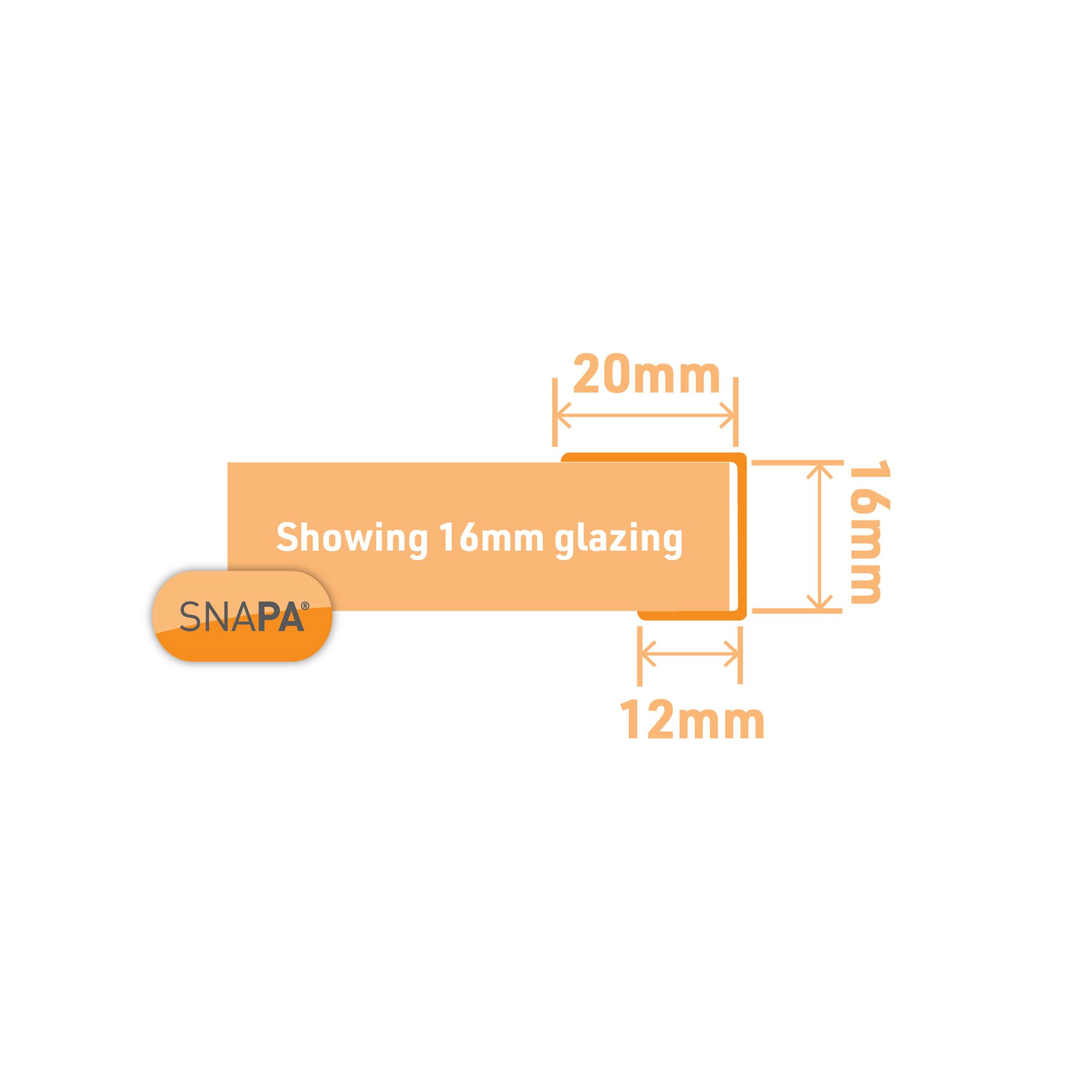 SNAPA Clear Capping strip (L)2000mm (W)20mm
