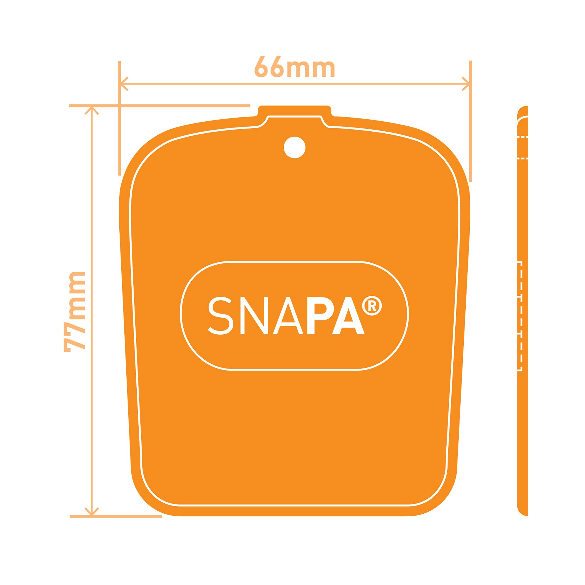 SNAPA White End cap (L)61mm (W)64mm (T)3mm