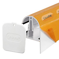SNAPA White PVC Glazing bar & cap, (L)5m (W)52mm (T)79.5mm