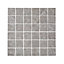 Soft lime stone Grey Stone effect Porcelain Mosaic tile, (L)300mm (W)300mm