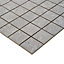 Soft lime stone Grey Stone effect Porcelain Mosaic tile, (L)300mm (W)300mm
