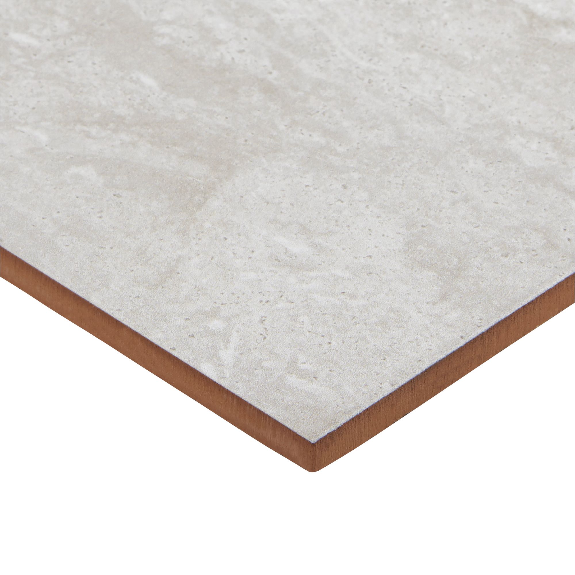 Soft travertin Light grey Gloss Stone effect Ceramic Tile, Pack of 9, (L)600mm (W)200mm