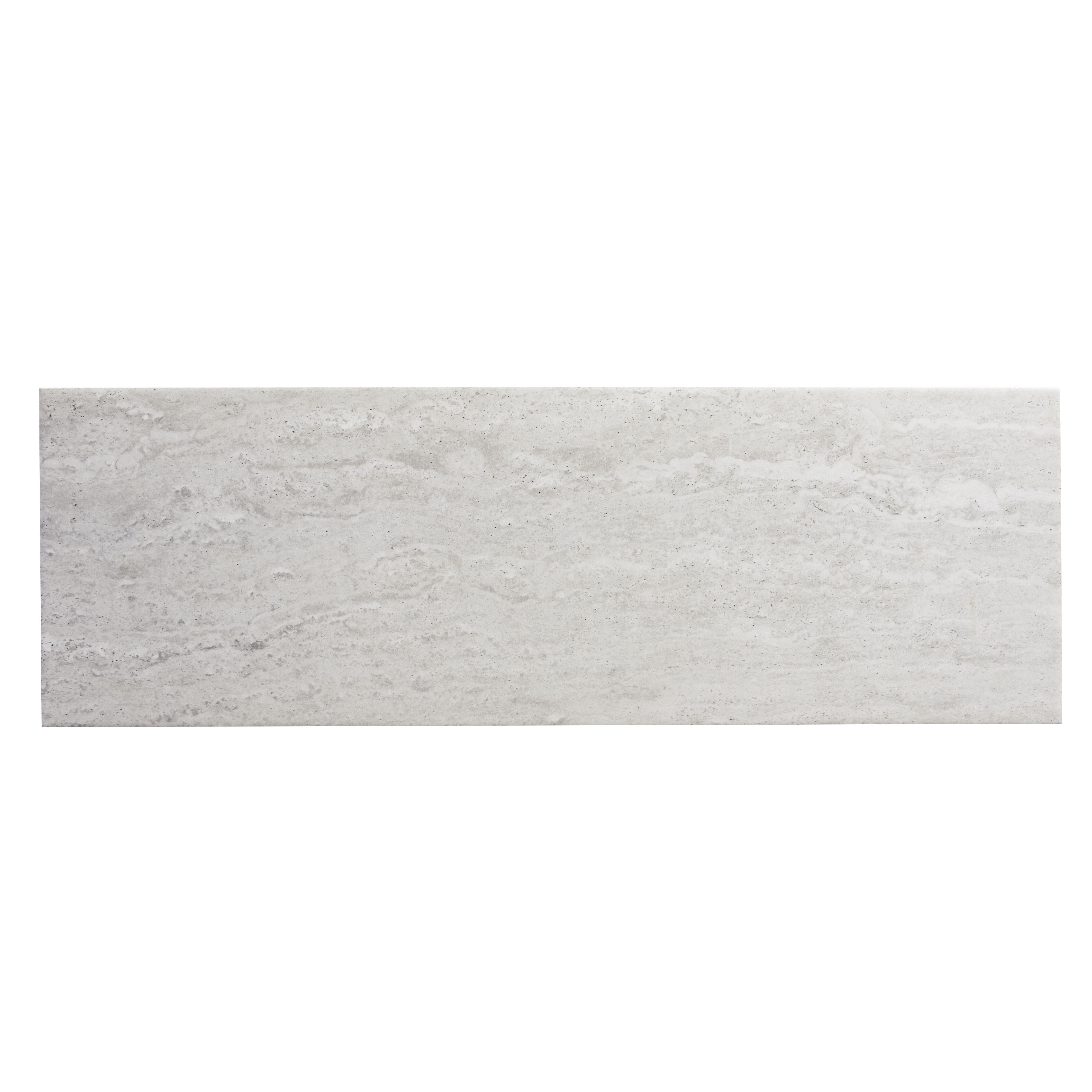 Soft travertin Light grey Matt Stone effect Ceramic Tile, Pack of 9, (L)600mm (W)200mm