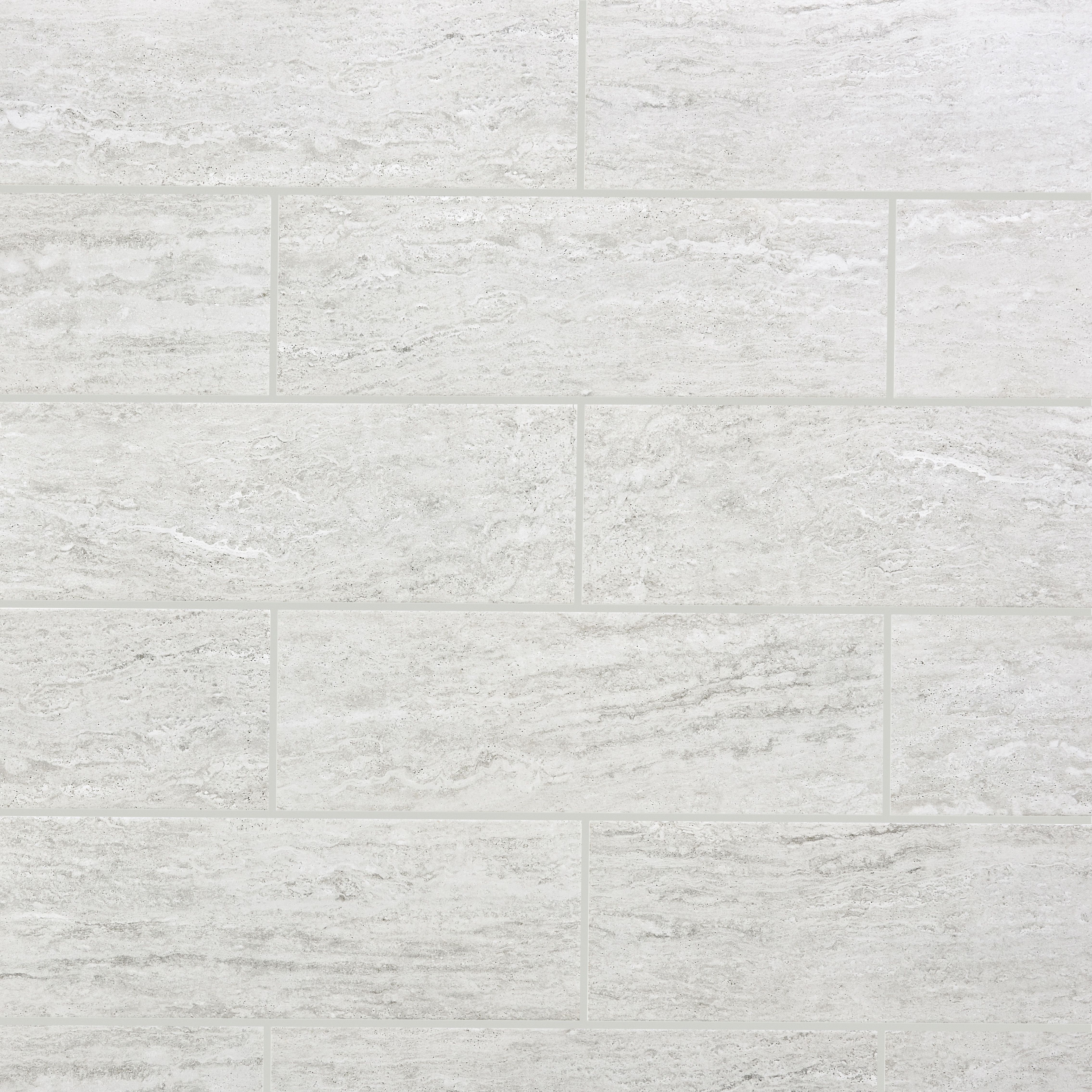 Soft travertin Light grey Matt Stone effect Ceramic Tile, Pack of 9, (L)600mm (W)200mm